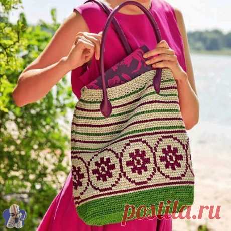 Яркая жаккардовая сумочка