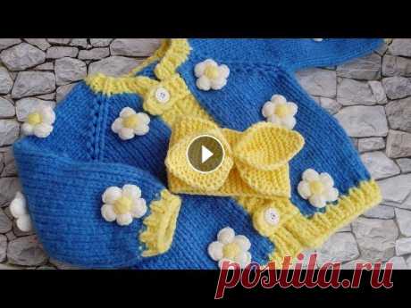 Детский  кардиган как из pinterest. Кардиган с толстыми ромашками. Кардиган из толстой пряжи. Кардиган с ромашками. Детский кардиган спицами для девочки....