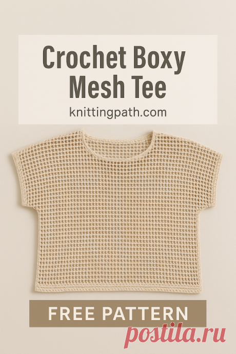Crochet Boxy Mesh Tee