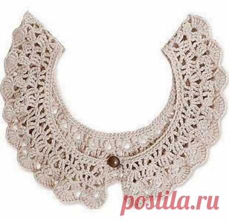 Ажурный воротник крючком