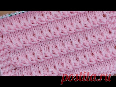 Замечательный узор спицами для женских и детских изделий.