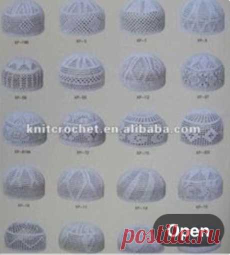 Мужская вязаная крючком шапка для молитвы