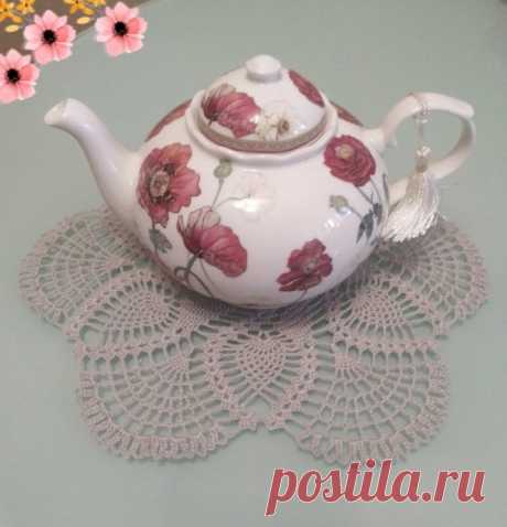 Ажурная салфетка крючком